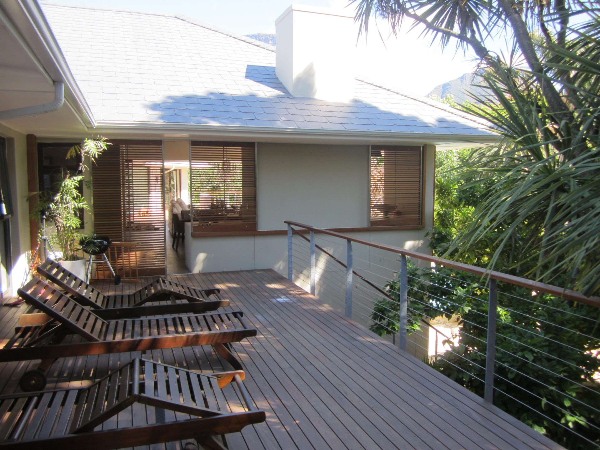 Chill on a wooden balcony