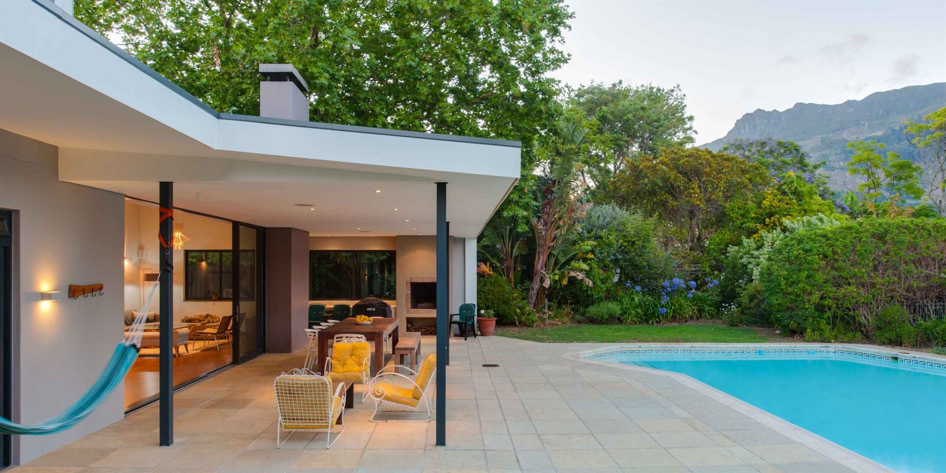 Modern contemporary house in cape town, patio view