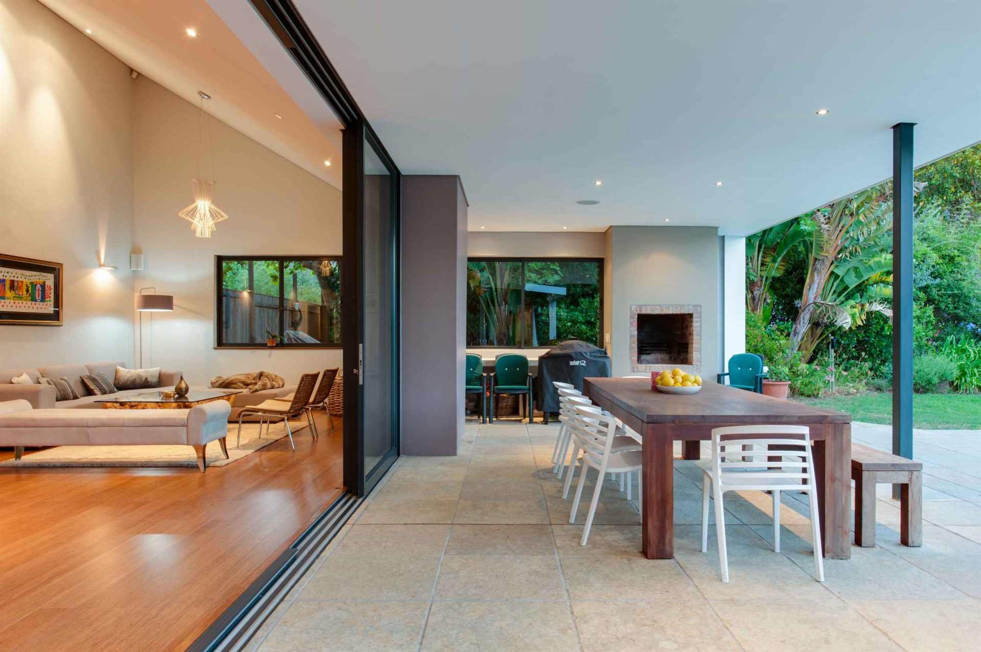 Modern contemporary house in cape town, patio view